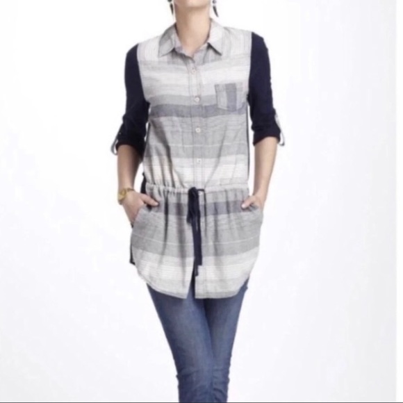Anthropologie Tops - Anthro Postmark Rowena Linen Blend Tunic Medium